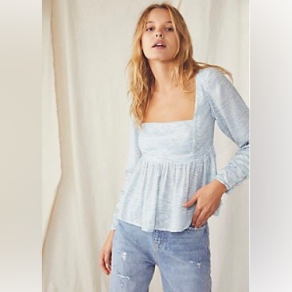 Free People Silent Rawr Printed Top